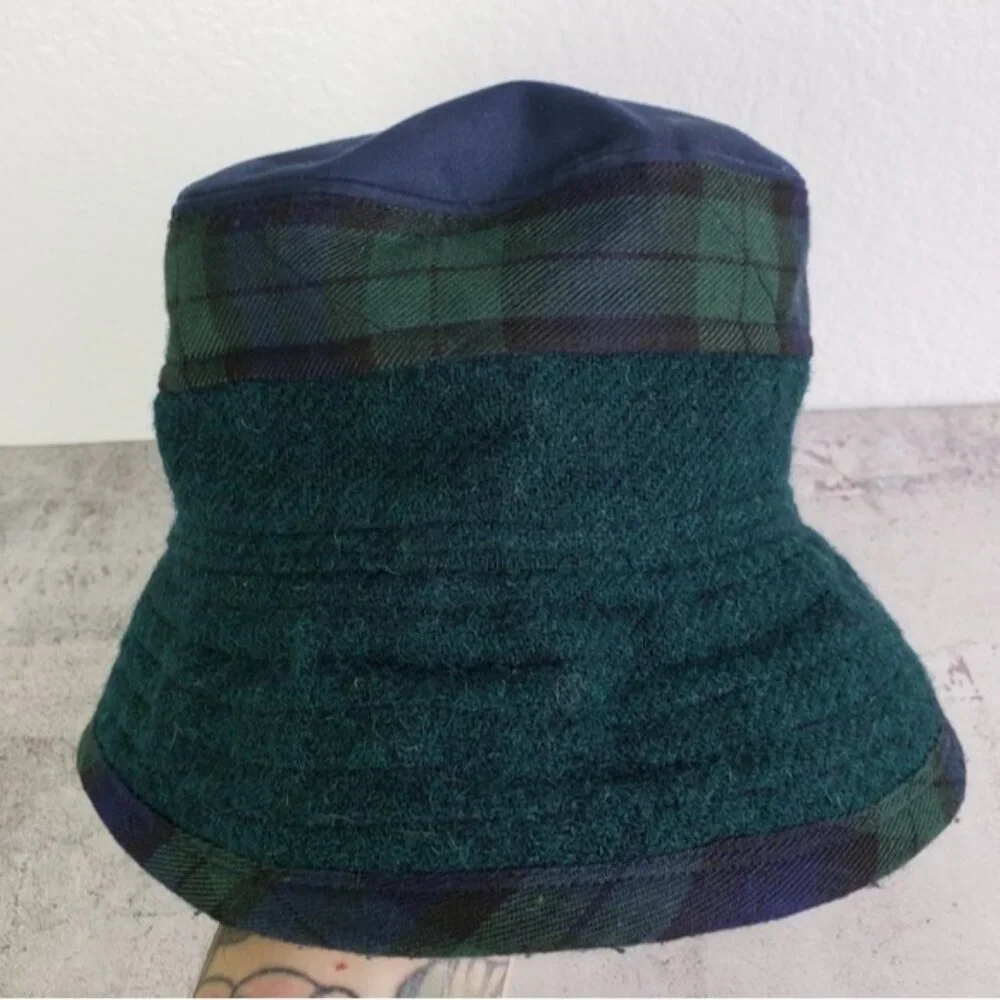 Vintage Heaser Lumsden Scotland Black Watch Tartan Plaid Bucket Hat Unisex - Picture 11 of 11
